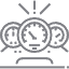 Grey Speedometer Icon